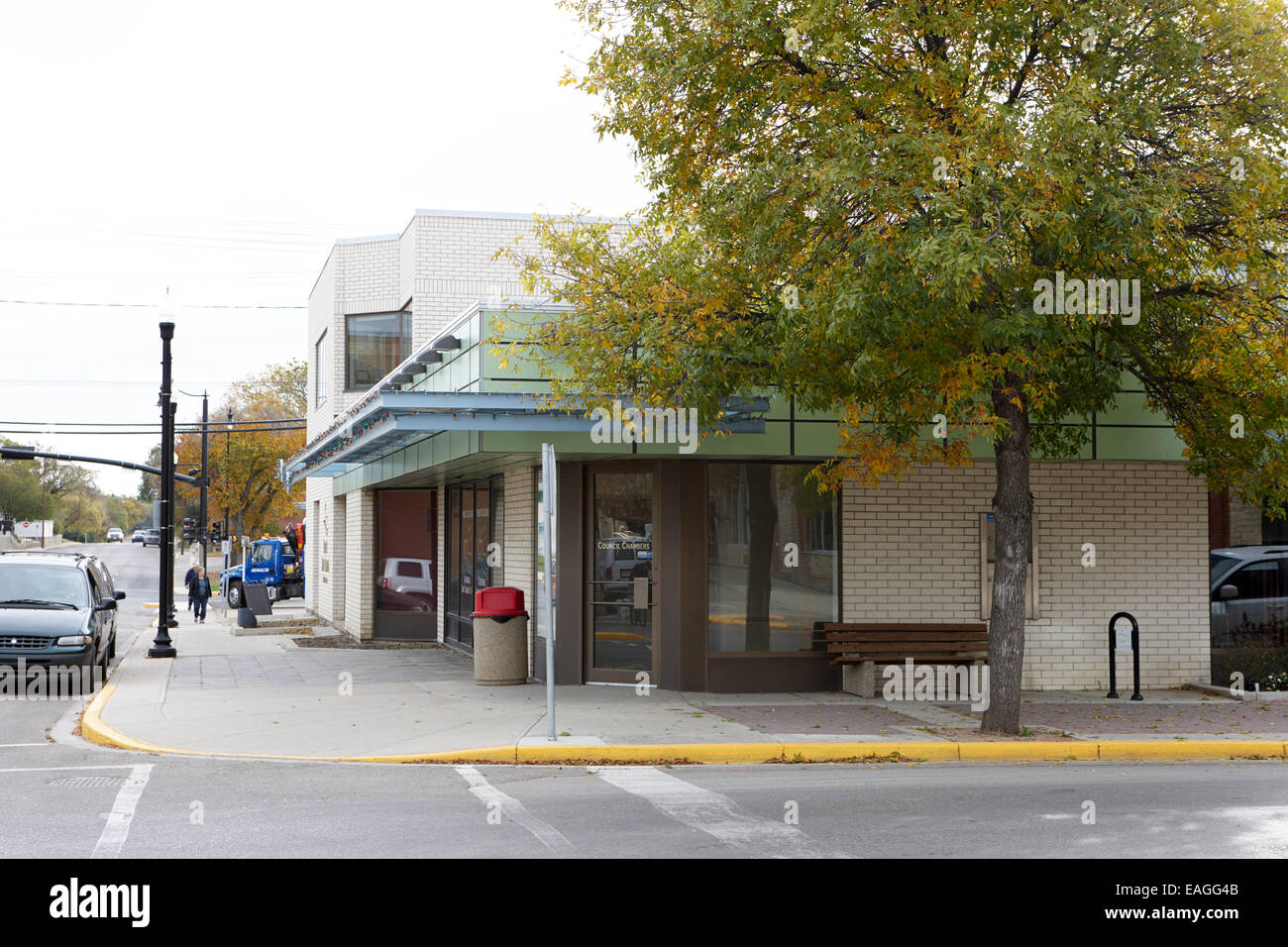 Ville de Swift Current du conseil de l'hôtel de ville en Saskatchewan Canada Banque D'Images