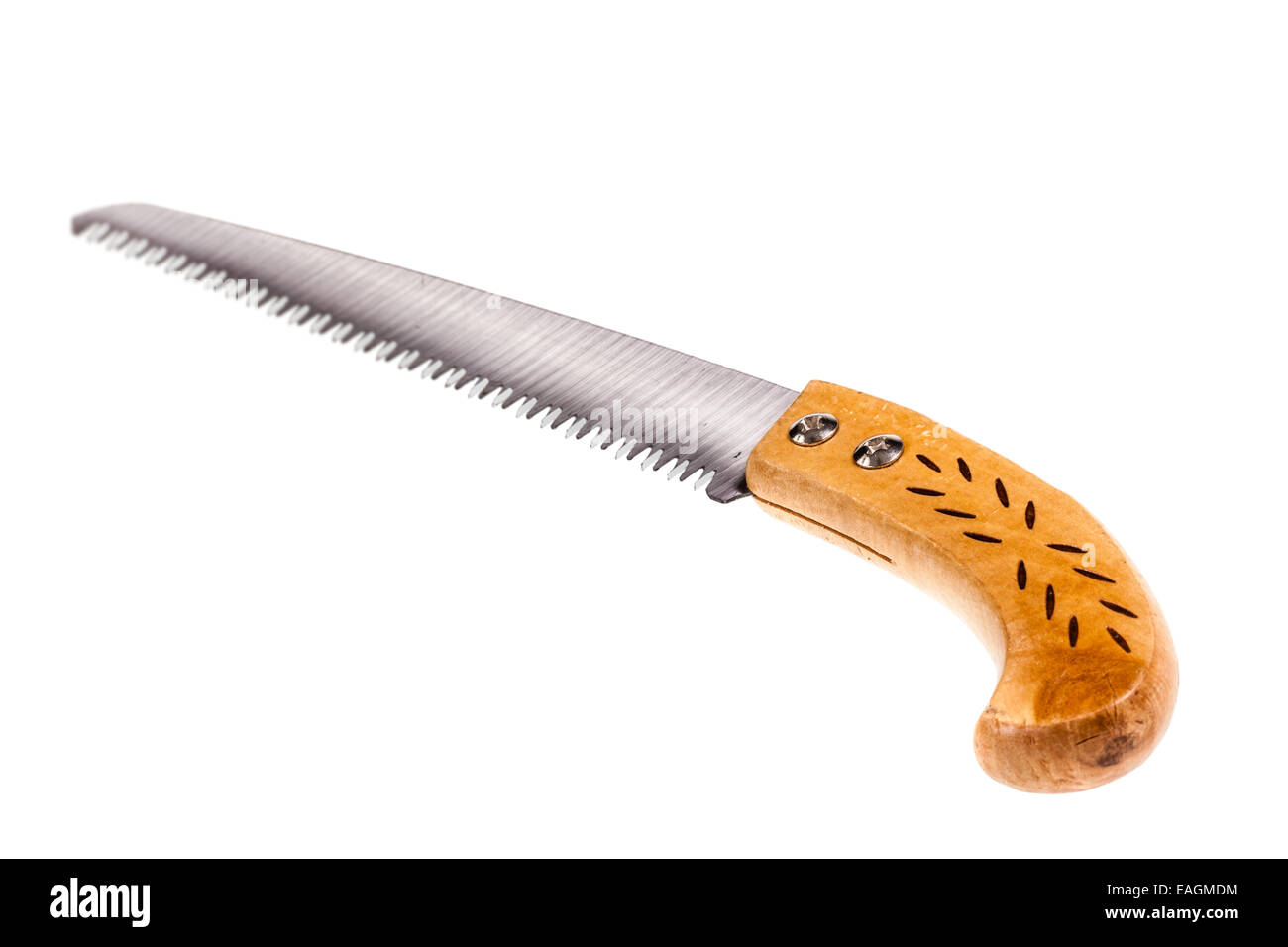 Un manuel du jardinage vu isolé sur fond blanc Banque D'Images