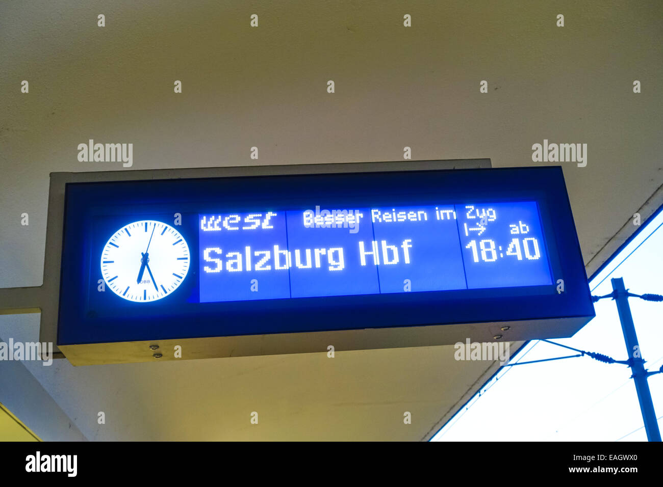 La gare de Westbahnhof, Ville de l'Ouest, Bahnhofs Wien, Vienne, Autriche, Salzbourg Banque D'Images