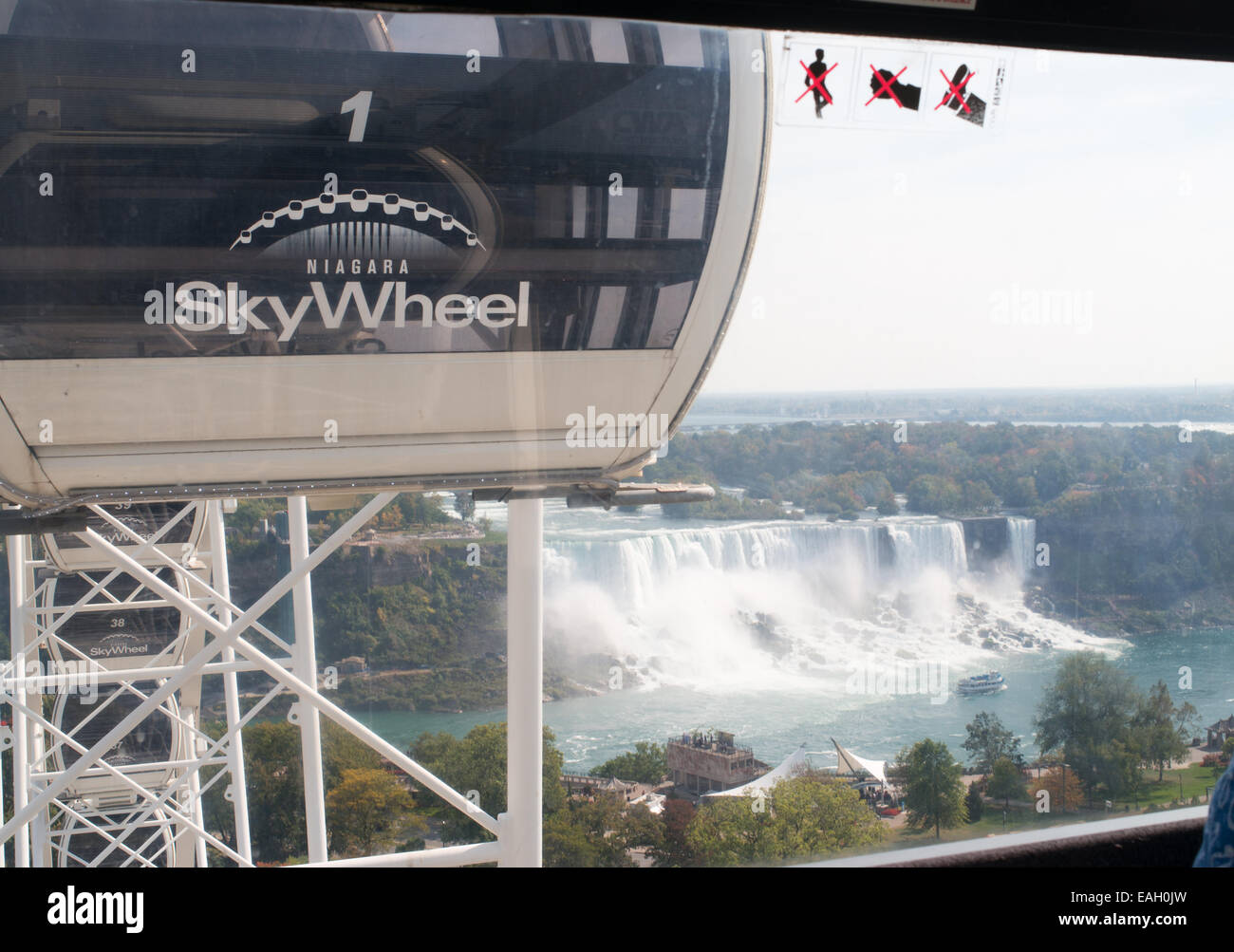 American Falls, Niagara Falls vu de la Niagara SkyWheel ou grande roue, Ontario, Canada Banque D'Images