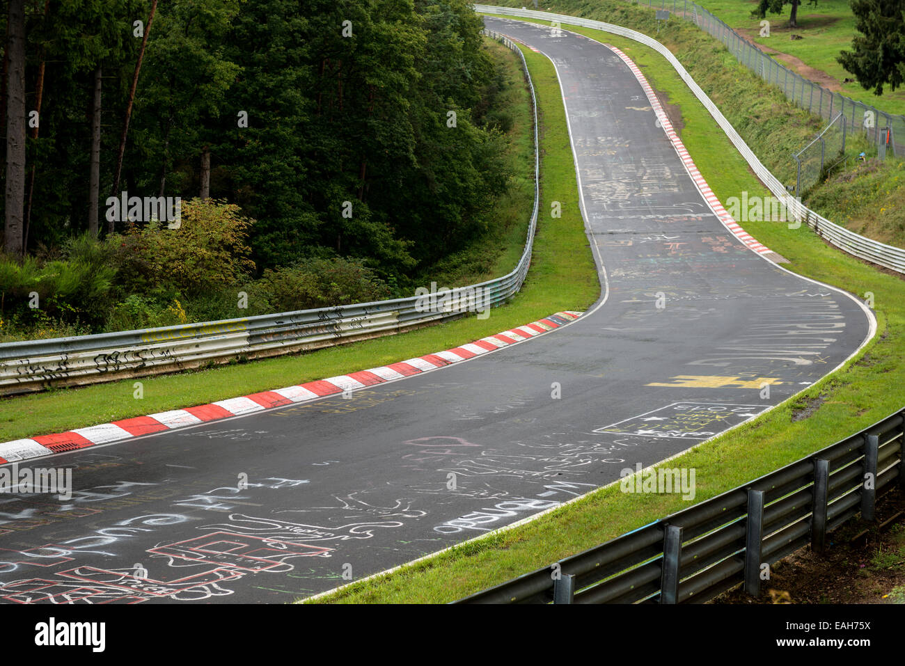 Race Track - Nürburgring Nordschleife, Allemagne Banque D'Images