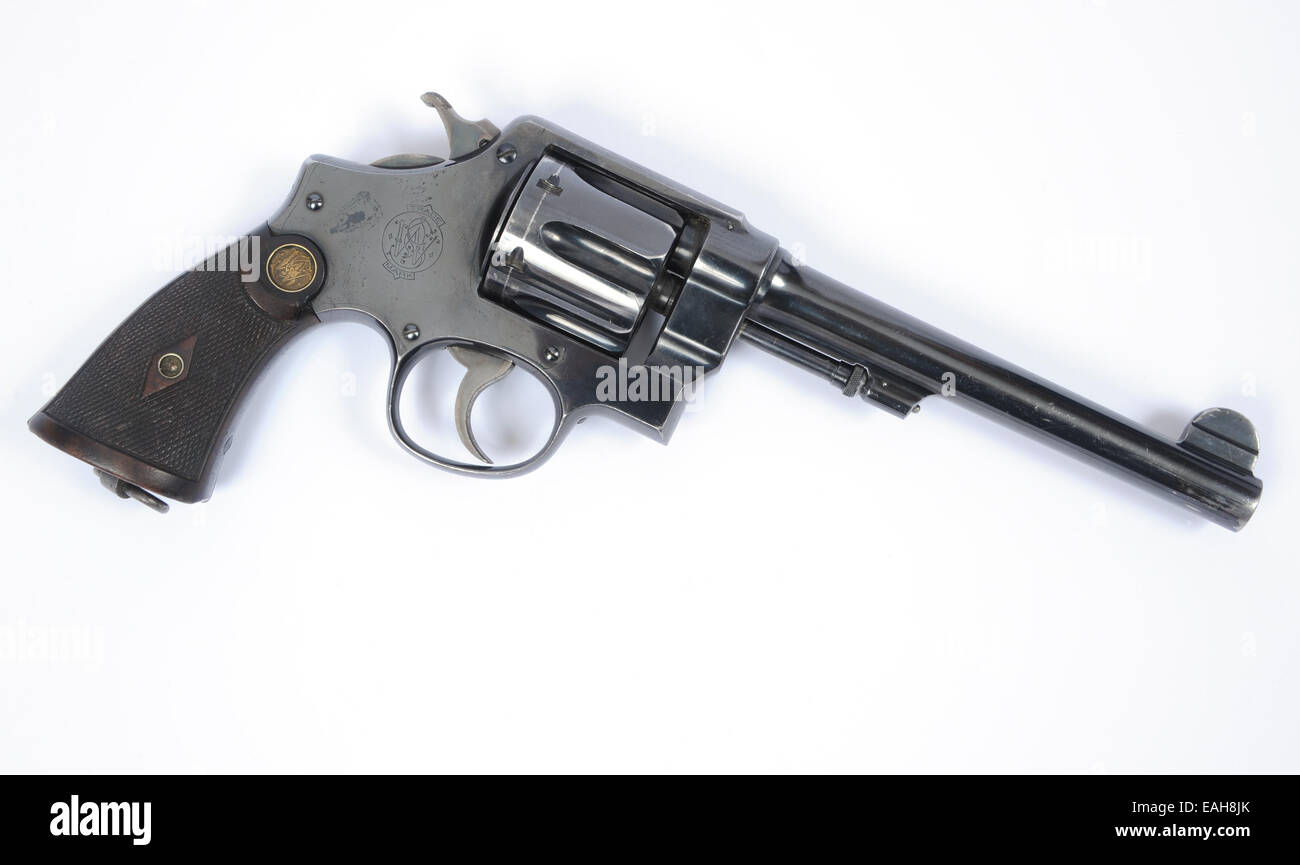 Smith et Wesson revolver de WW1 Question dto membre du Royal Flying Corps Banque D'Images