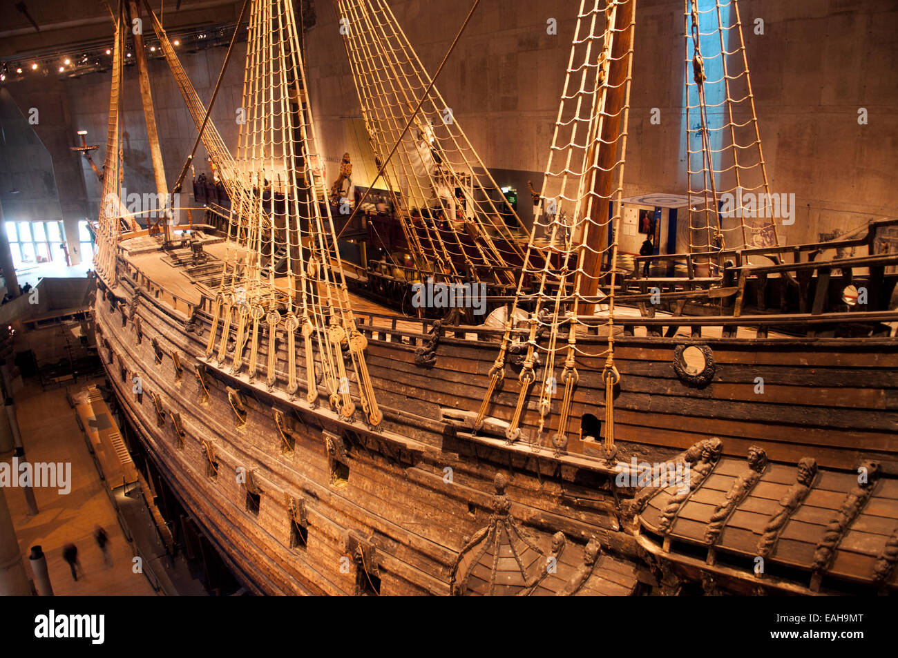 Phares parfaitement préservé, Musée Vasa Vasa, Stockholm, Suède Banque D'Images