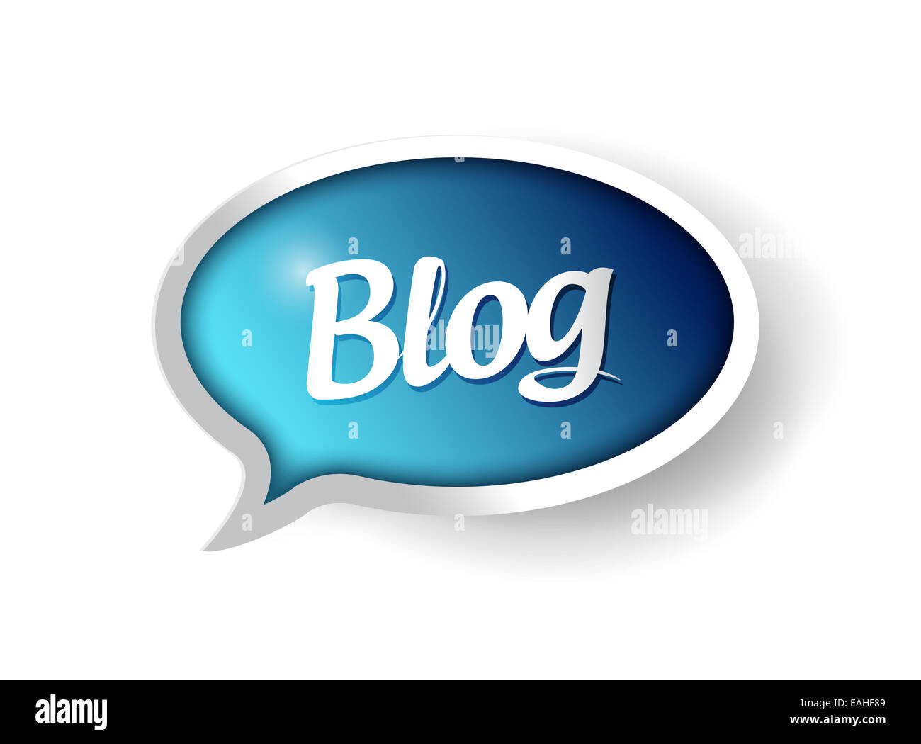 Message blog bulle de communication design graphique illustration Banque D'Images