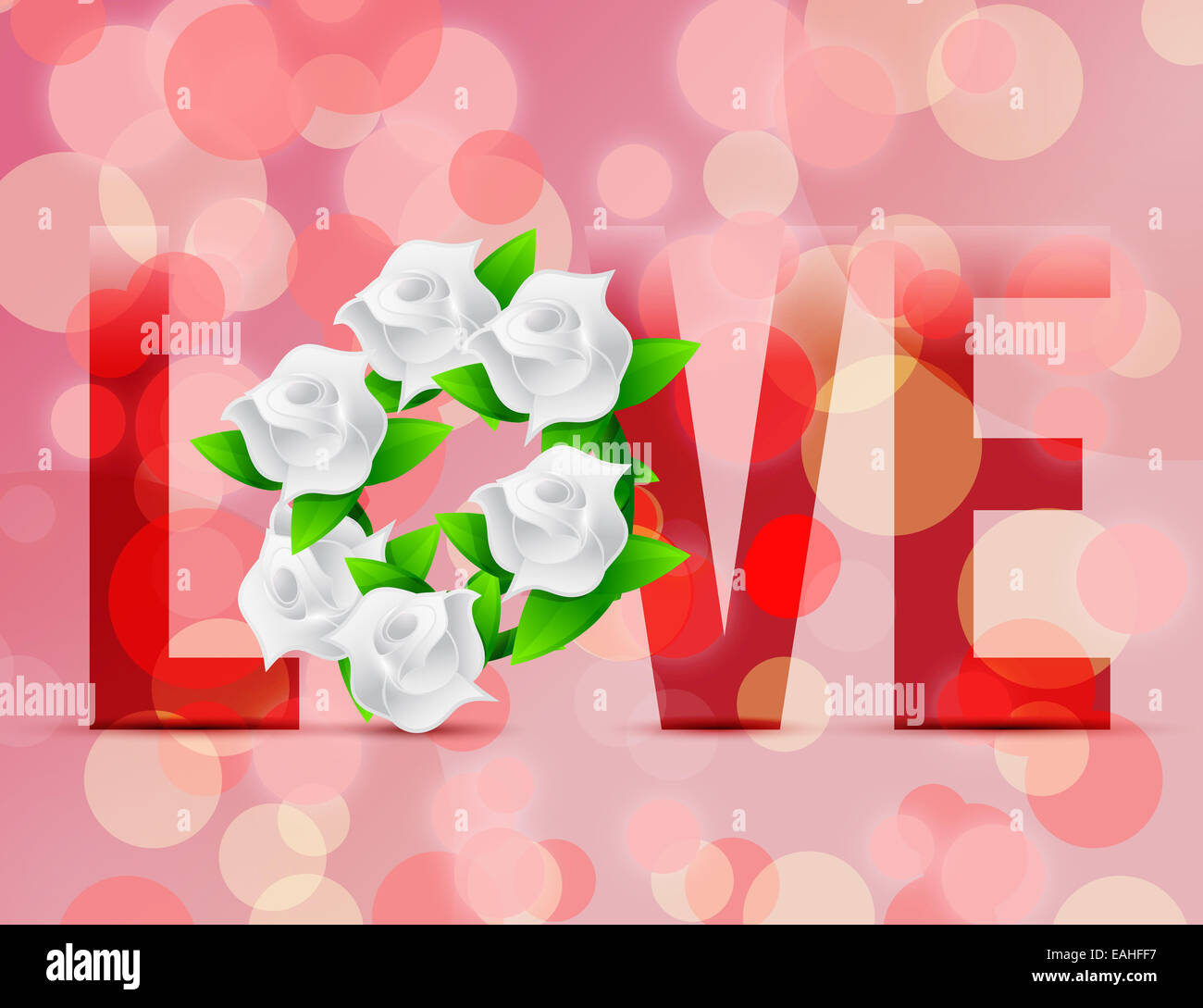 Couleur Rouge Amour Fleurs Illustration Dessins Photo Stock Alamy