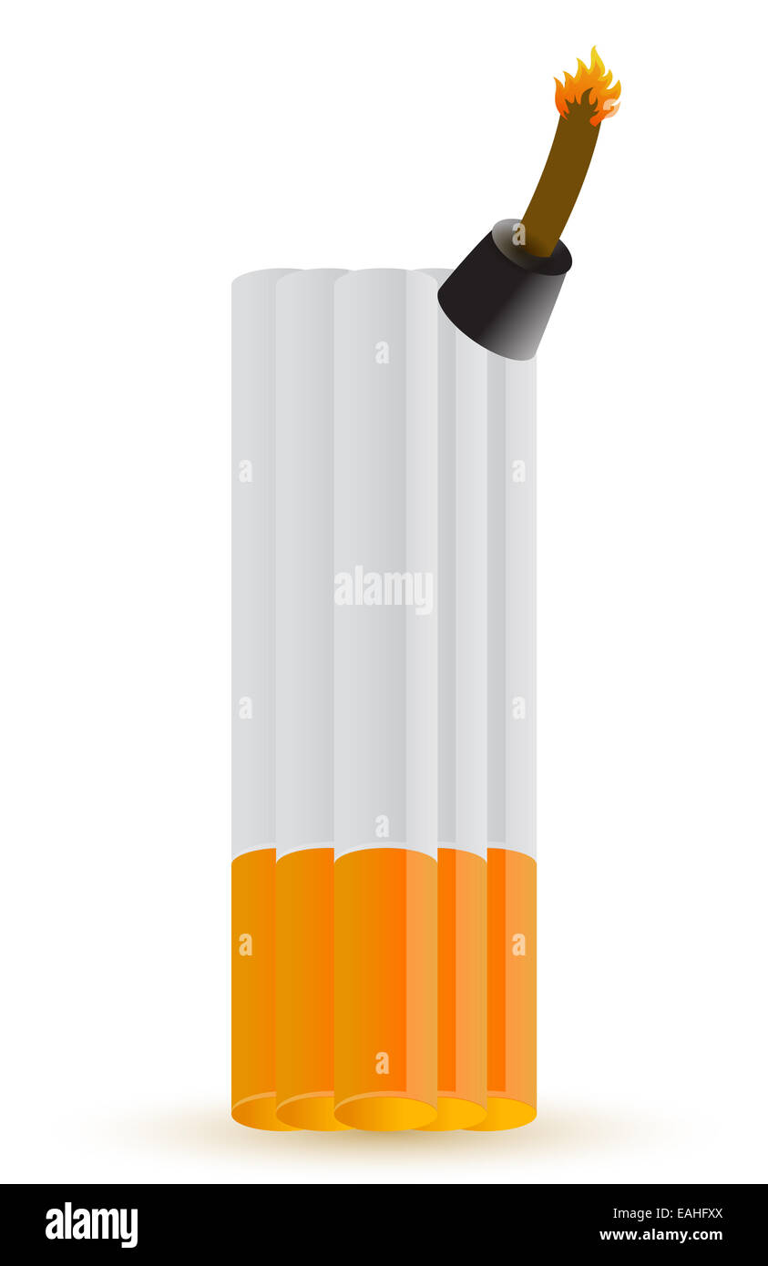 Cigarette piégée illustration design Banque D'Images