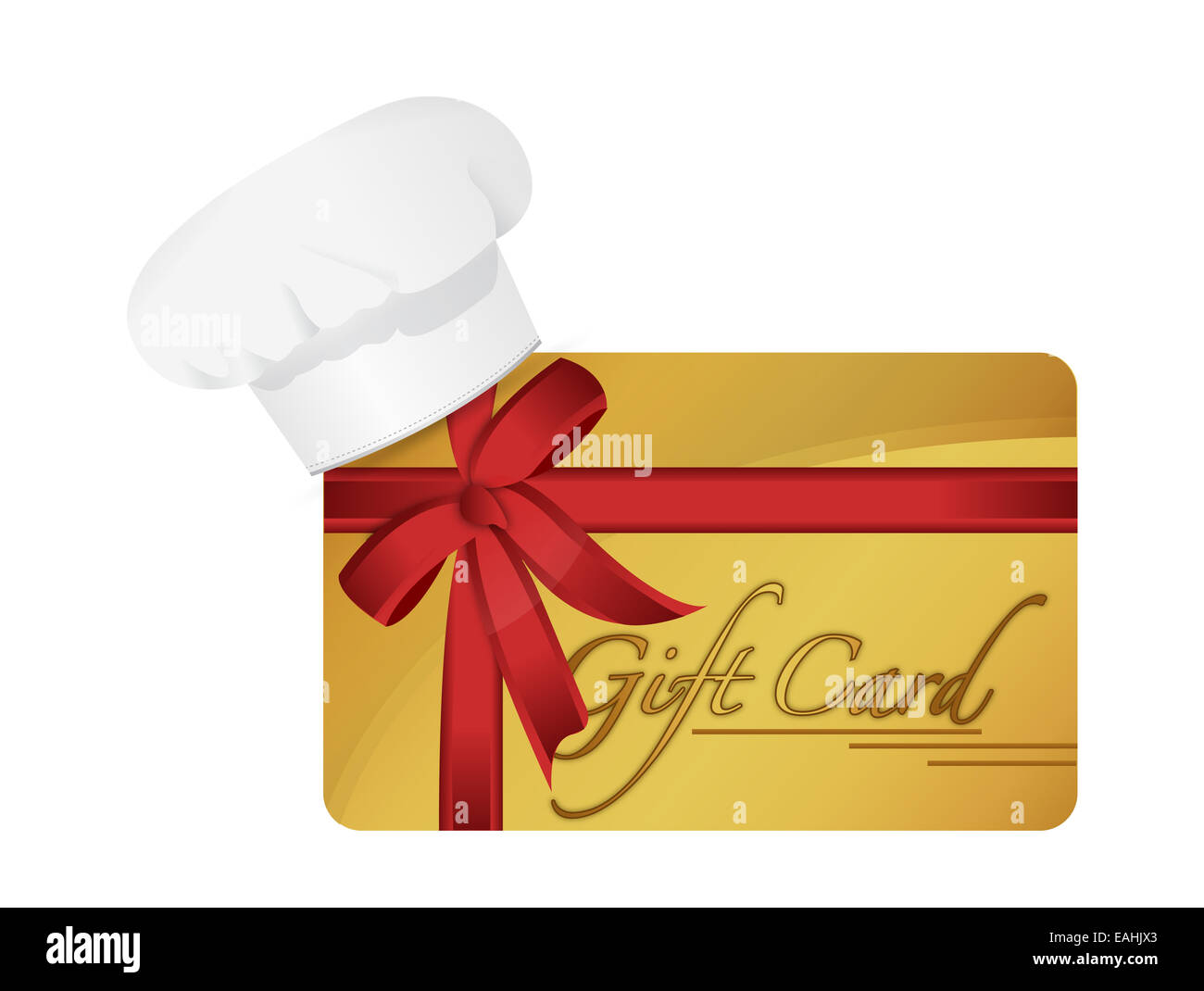 Carte-cadeau restaurant design sur un fond blanc Photo Stock - Alamy