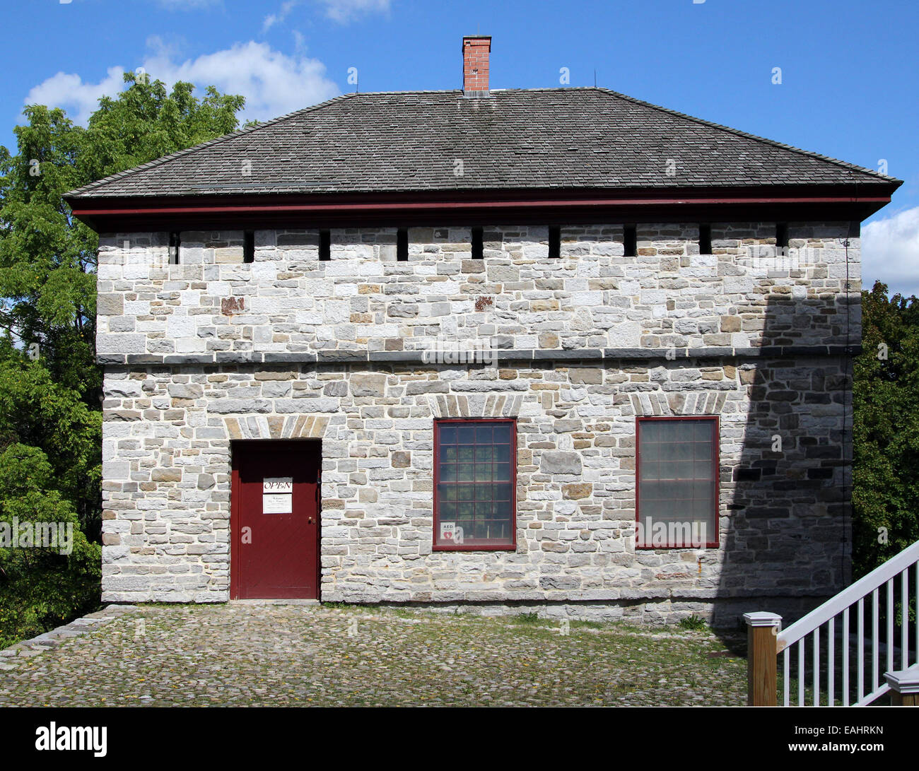 Block House de Johnson Hall New York State Historical Site. Banque D'Images