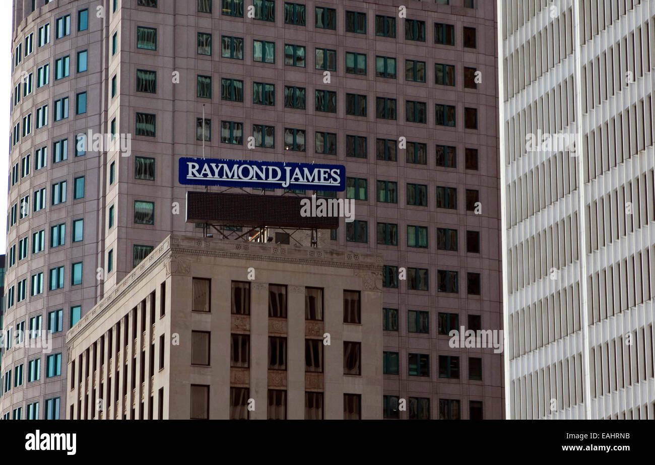 Une vue de l'édifice au centre Raymond James Detroit Banque D'Images
