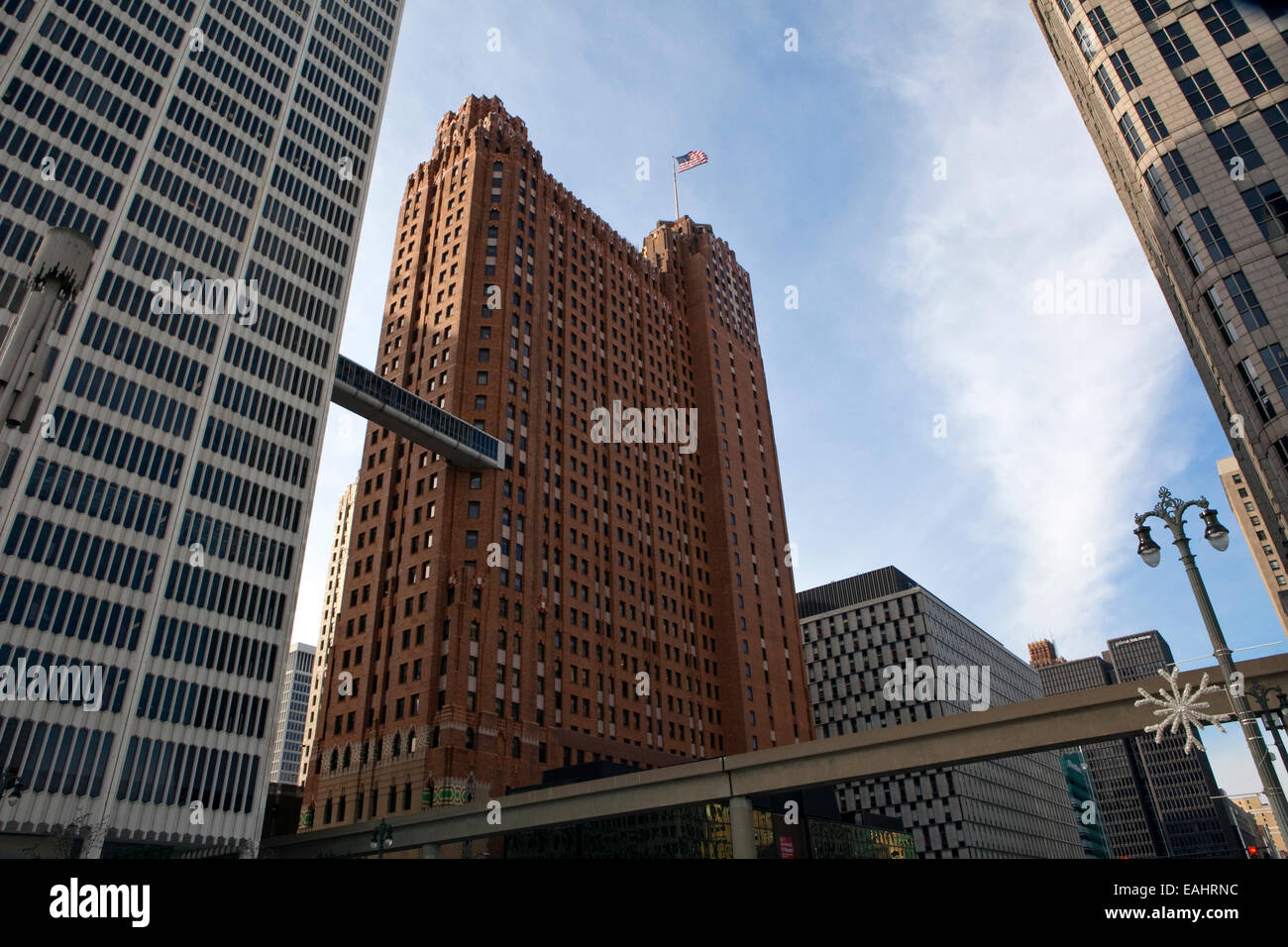 Une vue de l'édifice Guardian dans le centre-ville de Detroit Banque D'Images