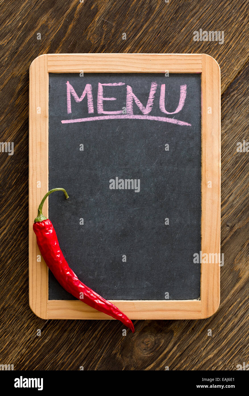 Menu Chalk board Banque D'Images