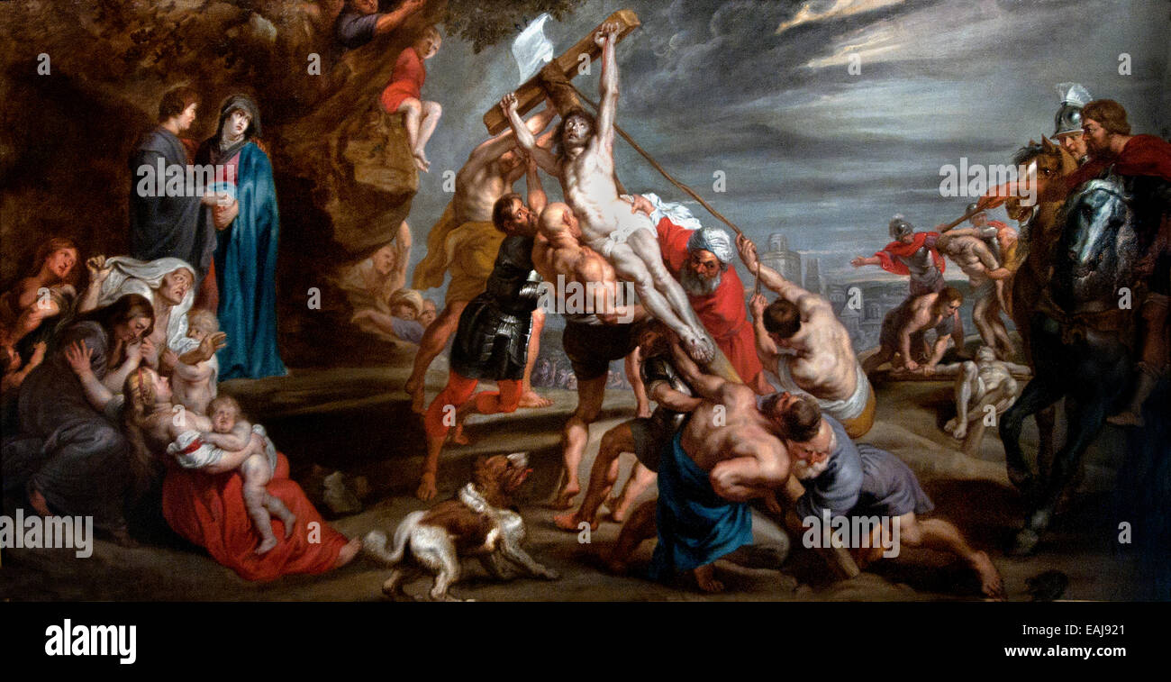 L'élévation de la Croix par Peter Paul Rubens 1577 1640 Belgique belge flamande Banque D'Images