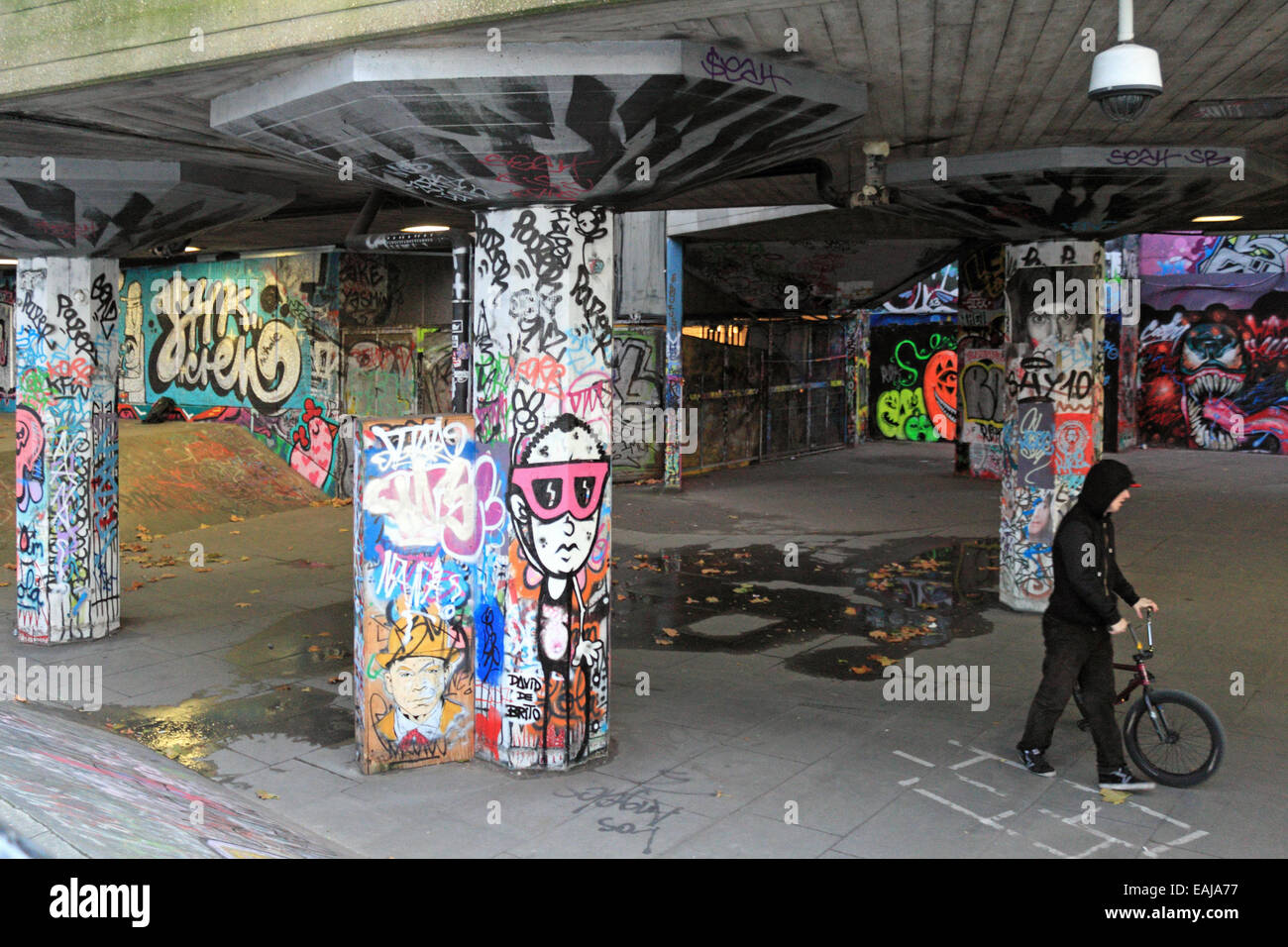 Le Southbank Centre Undercroft Skatepark Skate, London, England, UK Banque D'Images