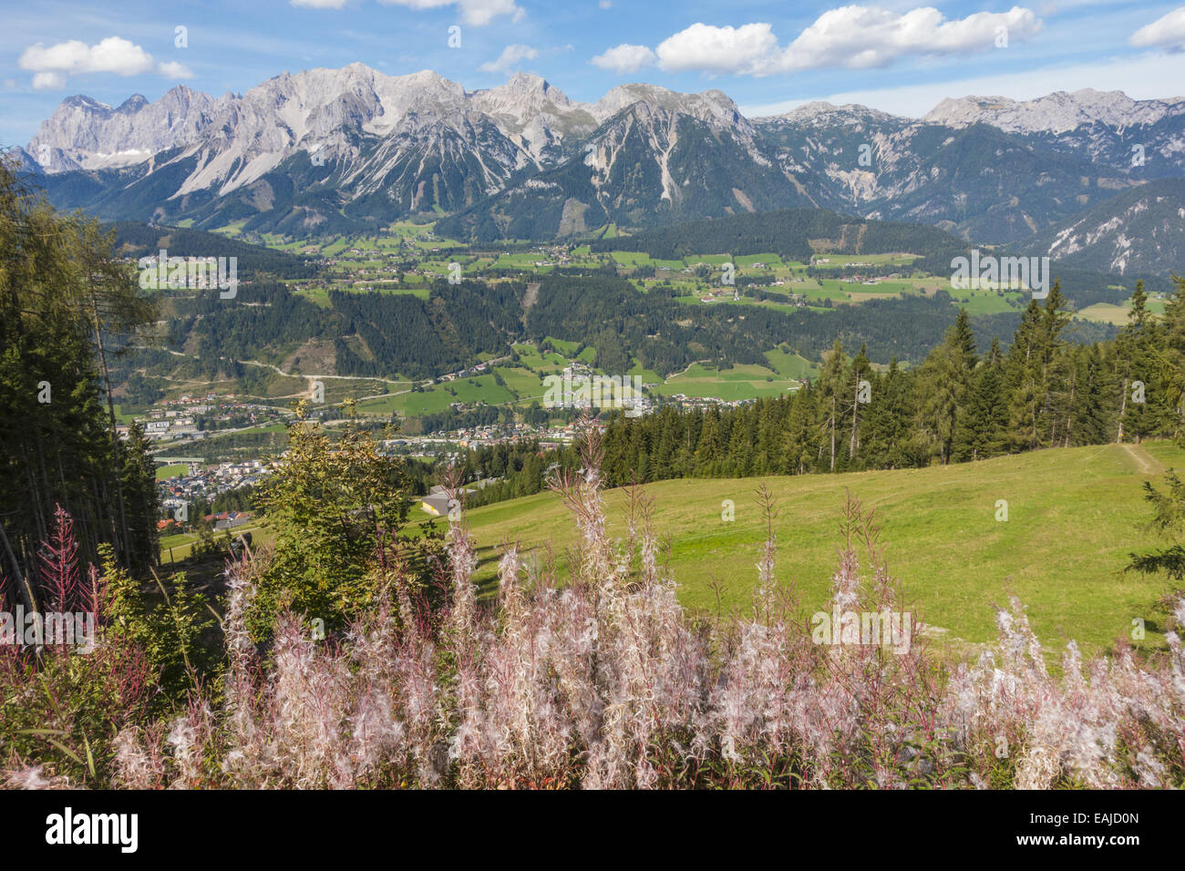 Planai, vue d'Alpes, l'Autriche, Styrie, Schladming Banque D'Images