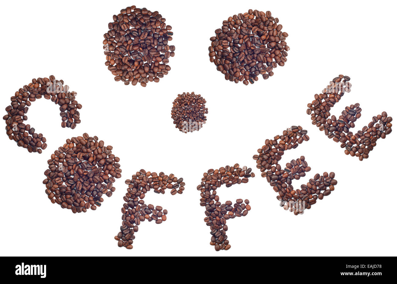 Sourire fait de grains de café Banque D'Images