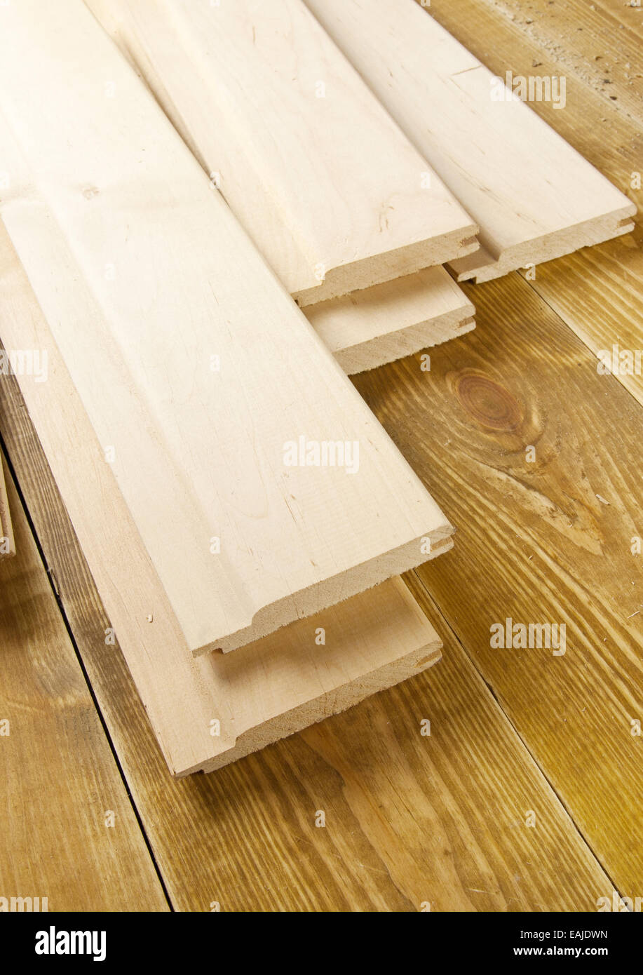Plancher bois sur planche de bois Banque D'Images