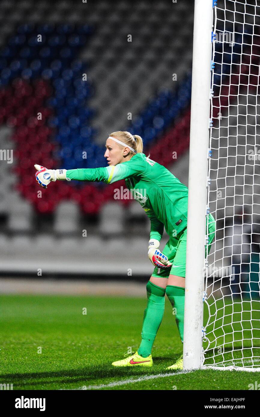 Katarzyna Kiedrzynek - 12.11.2014 - Lyon/Paris Saint Germain - 1/4 de finale de la Ligue des Champions Retour Photo : Jean Paul Thomas/Icon Sport Banque D'Images