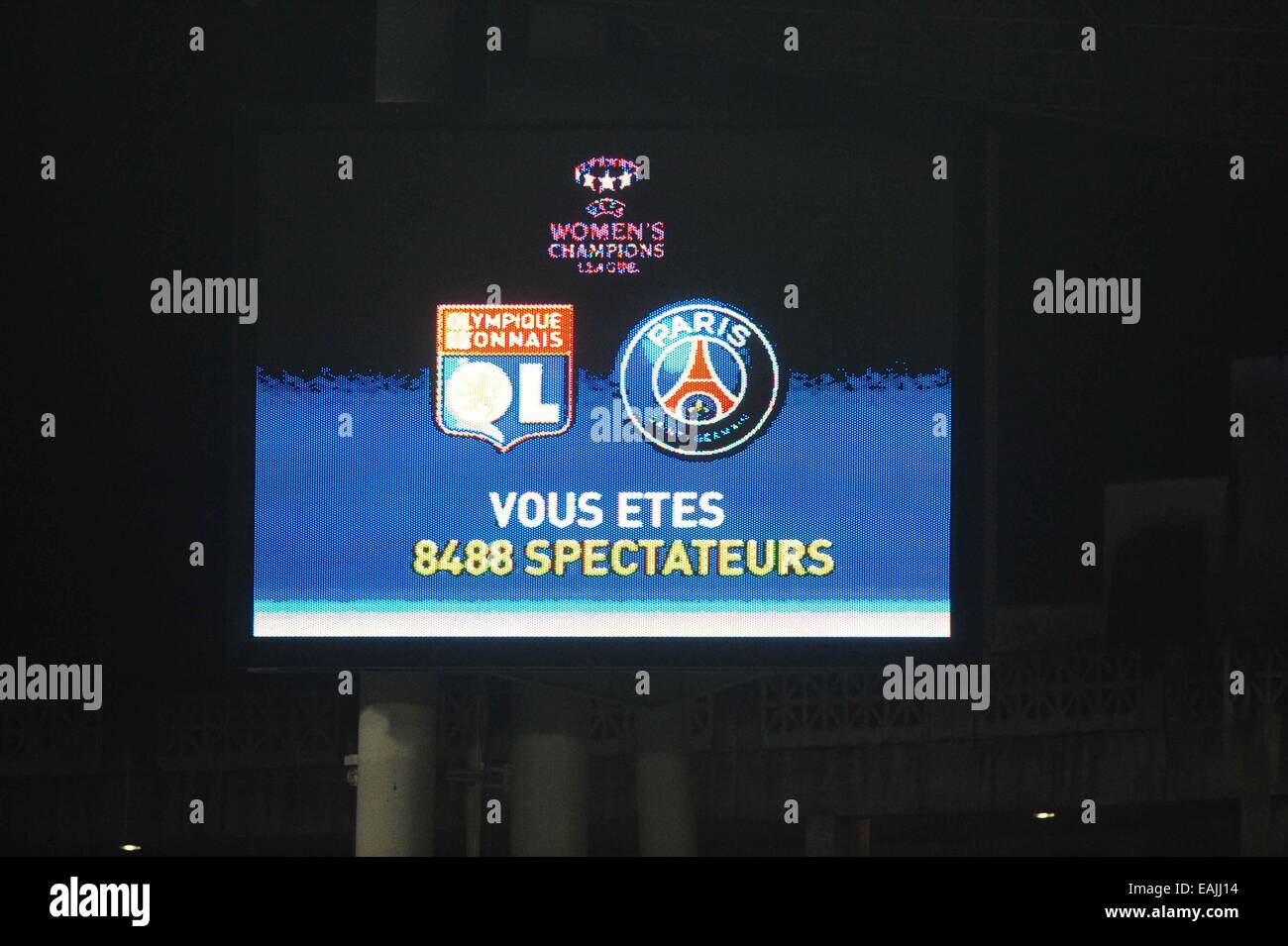 Richesse - 12.11.2014 - Lyon/Paris Saint Germain - 1/4 de finale de la Ligue des Champions Retour Photo : Jean Paul Thomas/Icon Sport Banque D'Images