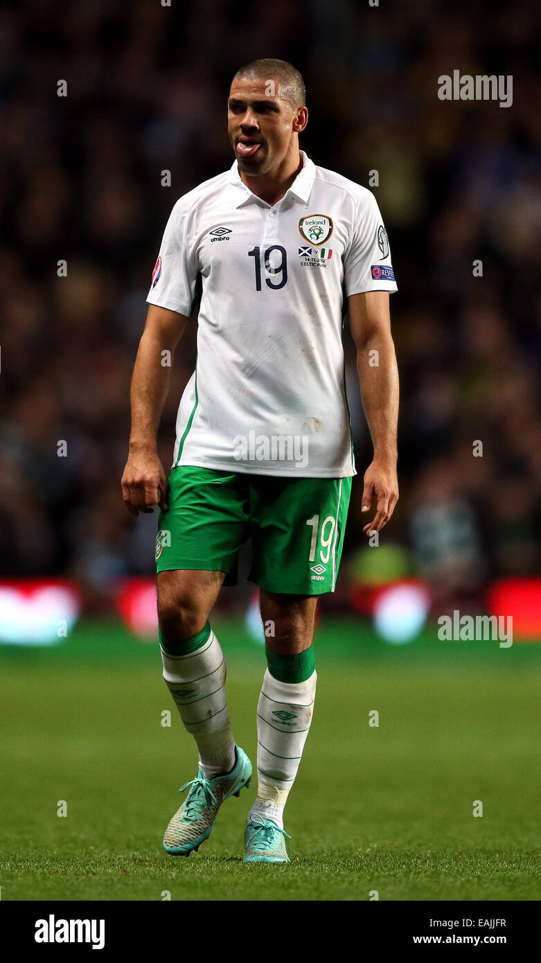 Glasgow, Royaume-Uni. 14Th Nov, 2014. Jon Walters de l'Irlande - l'UEFA Euro 2016 Qualifications - l'Ecosse contre la République d'Irlande - Celtic Park - Glasgow - Ecosse - 14 novembre 2014 - Photo Simon Bellis/Sportimage © csm/Alamy Live News Banque D'Images