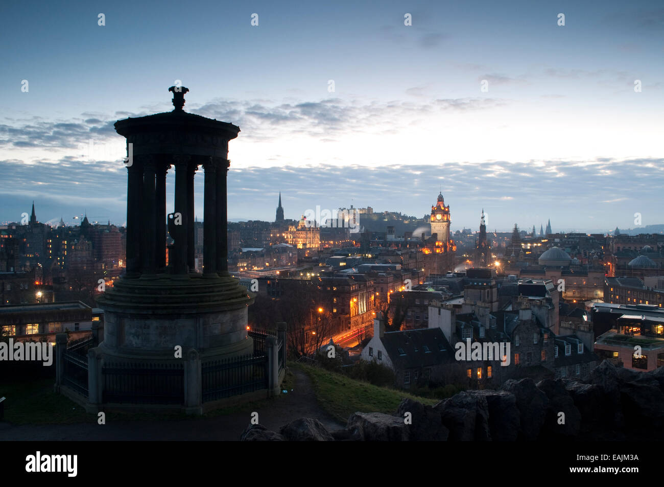 Edinburgh Skyline prises de Calton Hill Banque D'Images