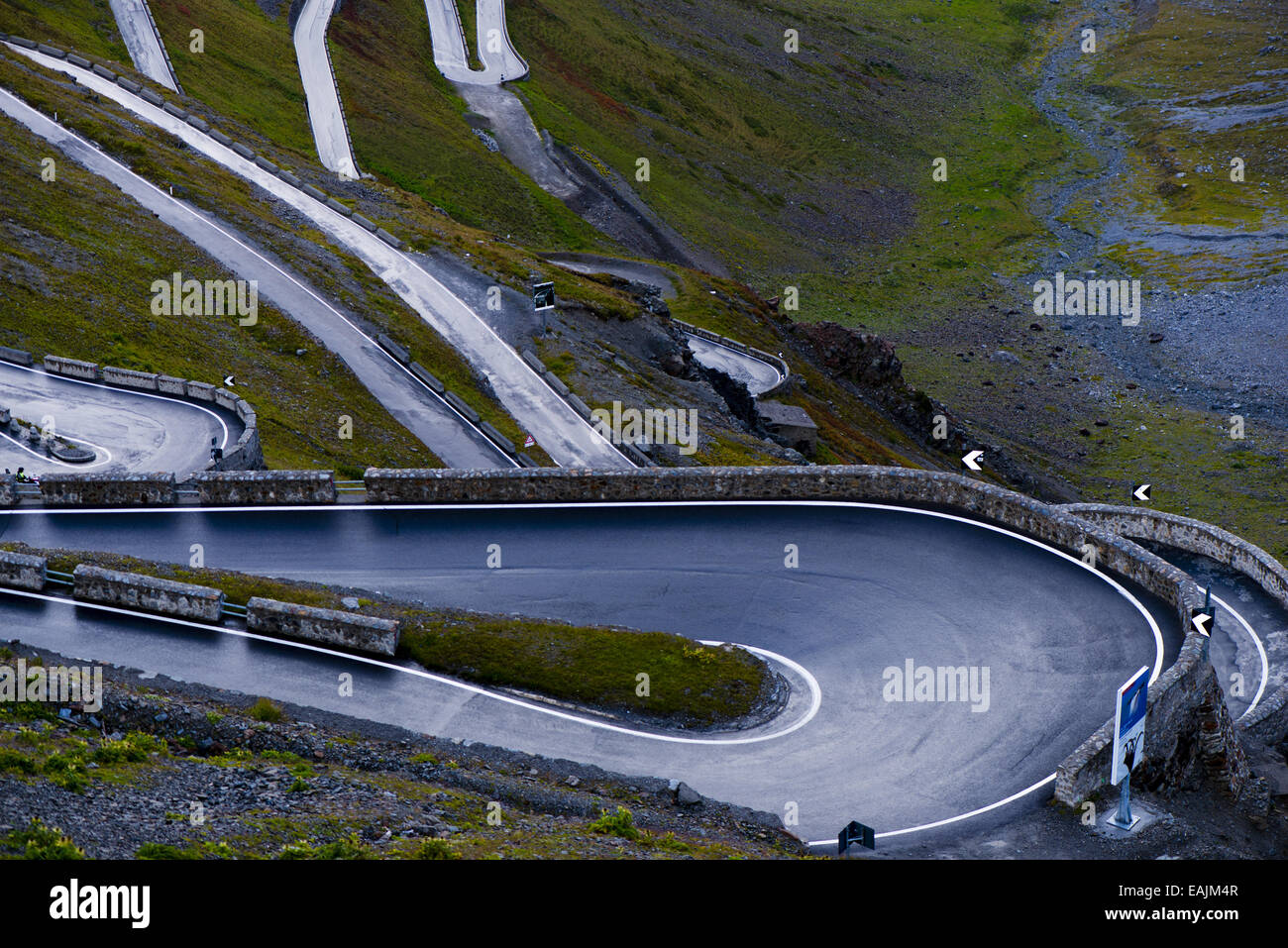 Col du Stelvio, passo dello Stelvio Stilfser Joch, chef de secteur, Ortler Alpes, Val Venosta, Tyrol du Sud, Italie, Europe Banque D'Images