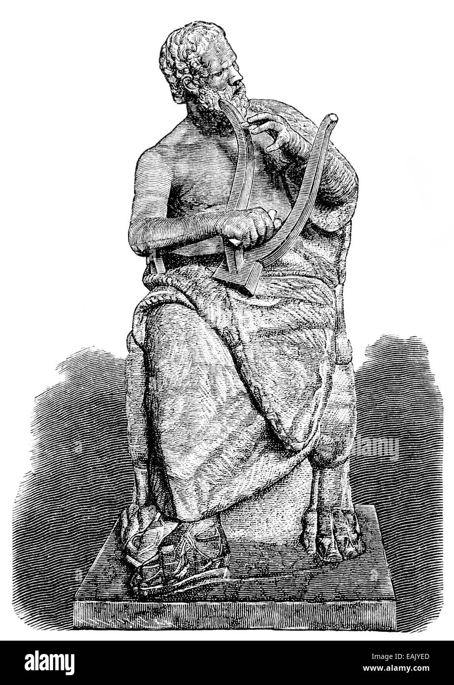 Statue d'Anacréon, ca. 575/570 - BC 495 BC, un parolier grec , Statue von Anakreon, um 575/570 C. Chr. - 495 C. Chr., ein grie Banque D'Images