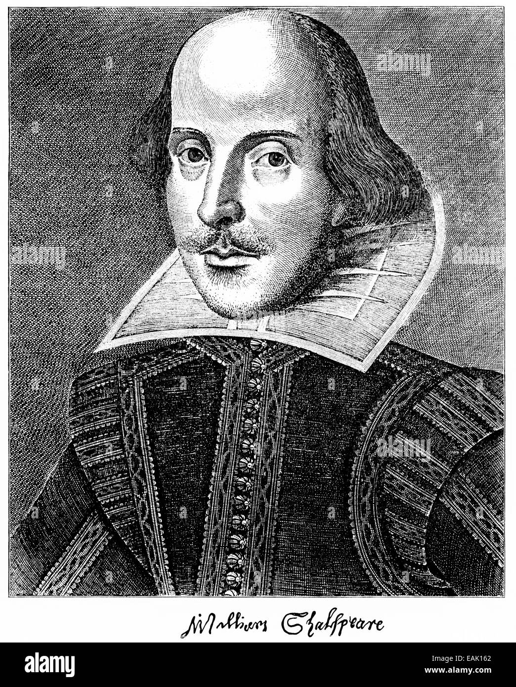 Portrait de William Shakespeare, 1564 - 1616, un dramaturge, poète et acteur, Portrait von William Shakespeare, 1564 - 16 Banque D'Images
