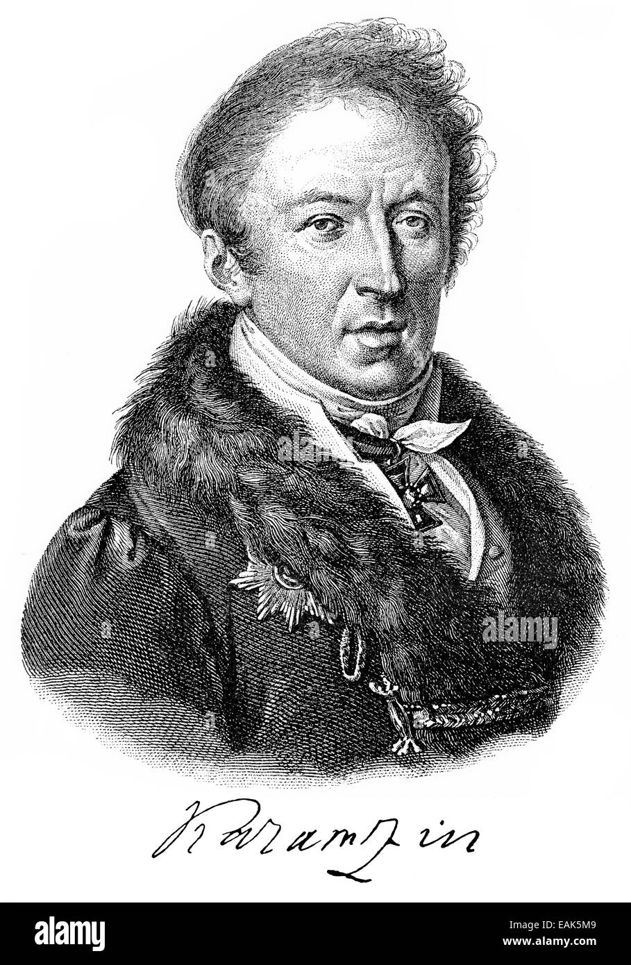 Nikolai Michailowitsch Karamsin ou Nikolaj Karamzin Michajlovič, 1766 - 1826, l'écrivain et historien russe, Nikolai Michailowit Banque D'Images