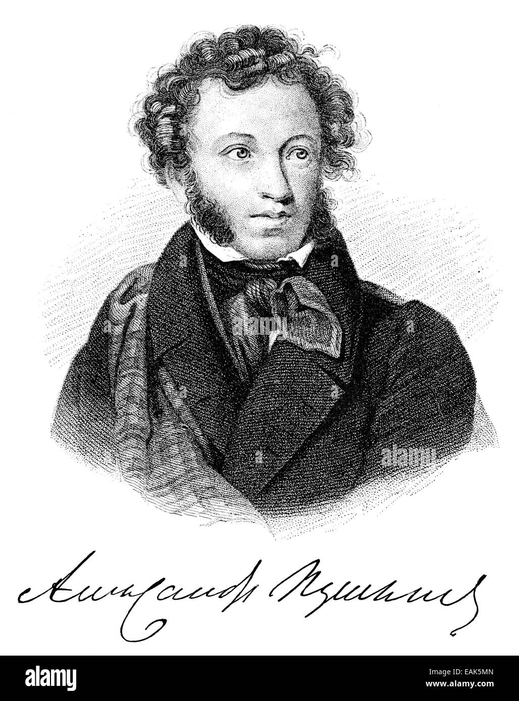 Alexandre Sergueïevitch Pouchkine, 1799-1837, poète russe et fondateur de la littérature russe moderne, Portrait von Alexander Serg Banque D'Images