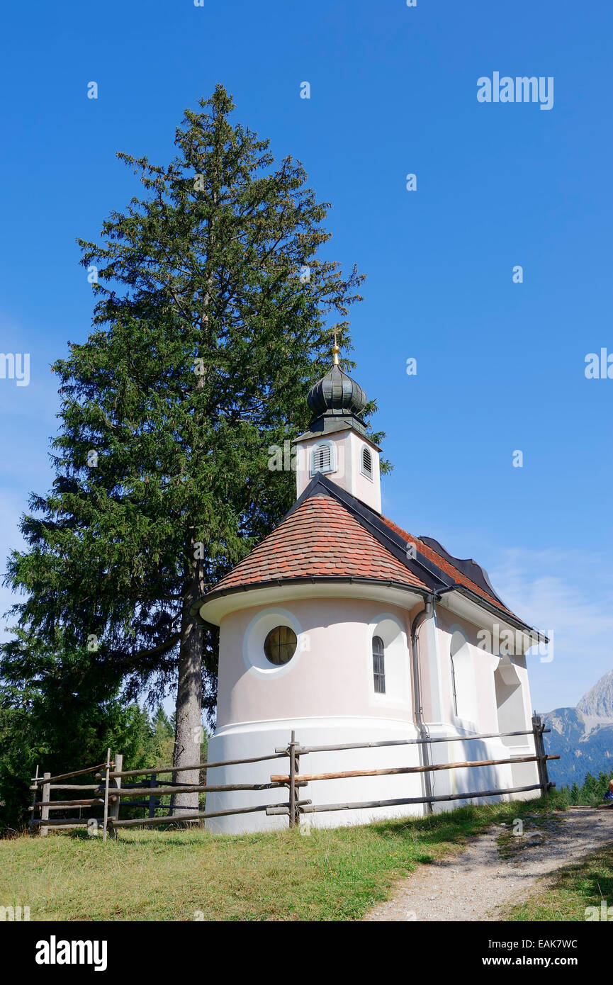 Chapelle de Marie Reine, près de Mittenwald, Werdenfelser Land, Upper Bavaria, Bavaria, Germany Banque D'Images