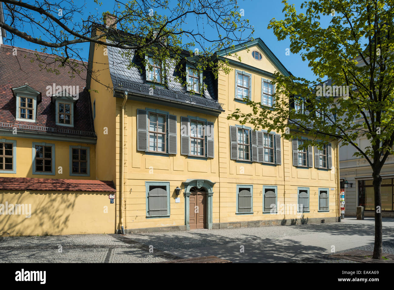 Maison de Friedrich Schiller, Weimar, Thuringe, Allemagne Banque D'Images