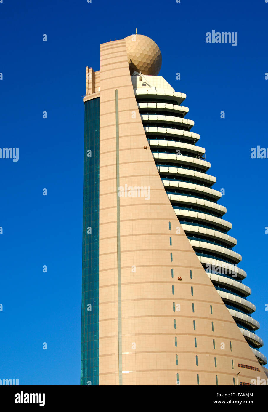 Etisalat Tower 2, immeuble de bureaux de la société de télécommunications Unis Telecommunications Corporation, Dubaï Banque D'Images