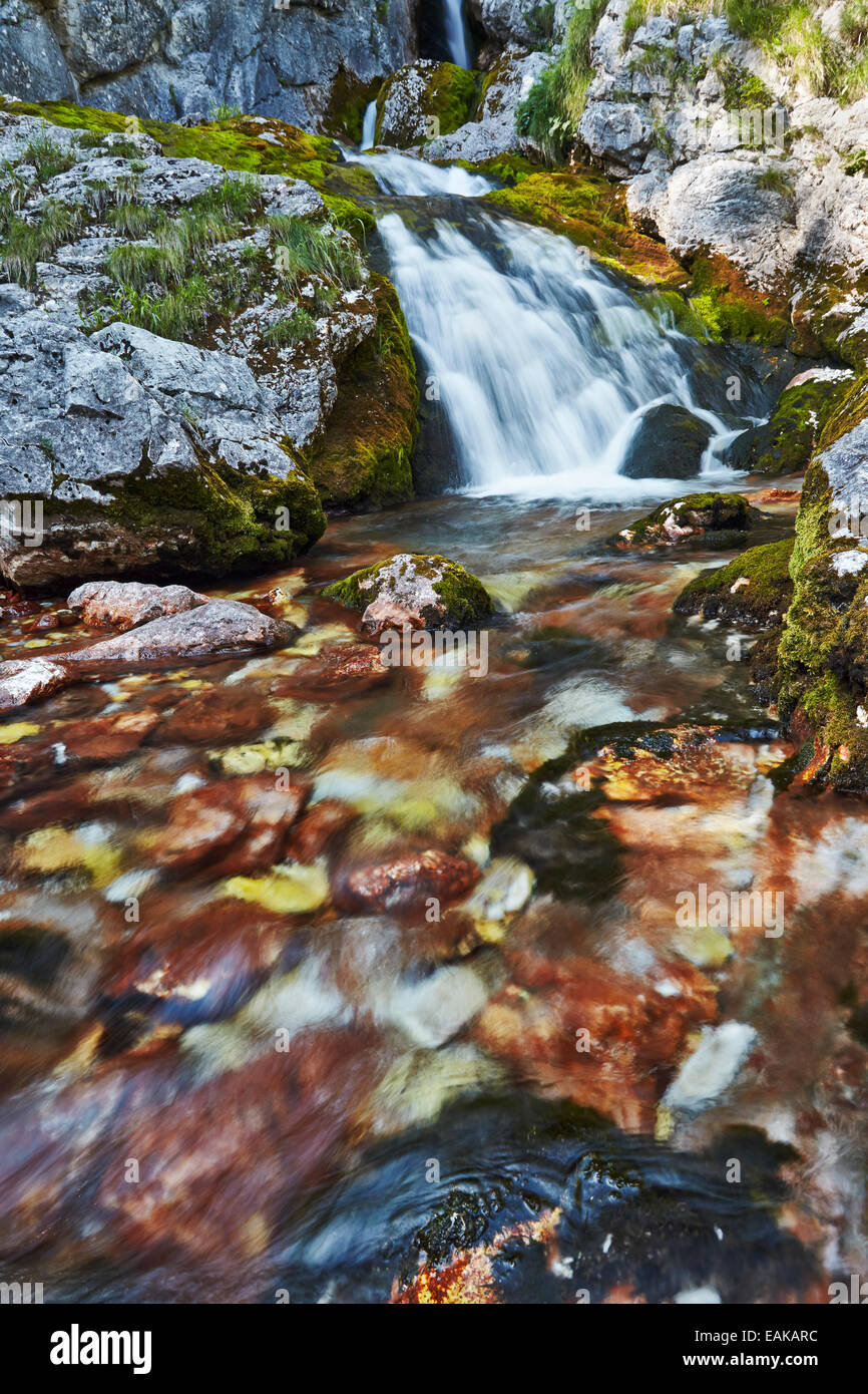 Source de la rivière Soča, parc national du Triglav, Zapodnem, Slovénie Banque D'Images