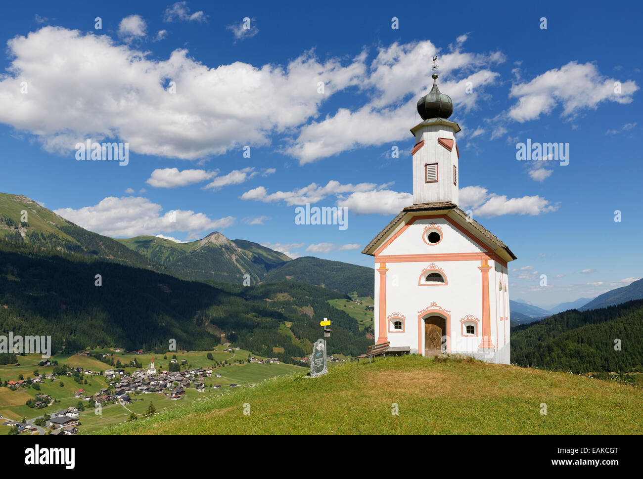 L'église Holy Trinity, Oberfrohn, Frohn, Lesachtal, Hermagor, Carinthie, Autriche Banque D'Images