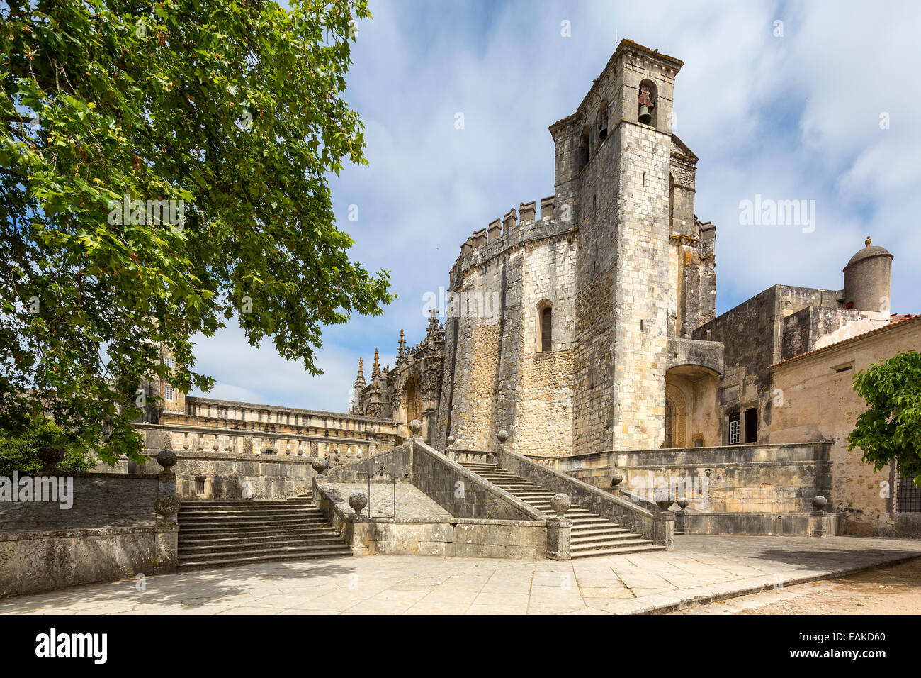 Convento de Cristo, Château des Templiers, Site du patrimoine culturel mondial de l'UNESCO, Tomar, Portugal, District de Santarém Banque D'Images