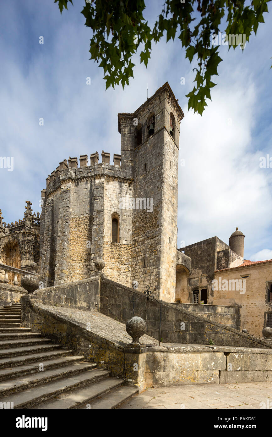 Convento de Cristo, Château des Templiers, Site du patrimoine culturel mondial de l'UNESCO, Tomar, Portugal, District de Santarém Banque D'Images