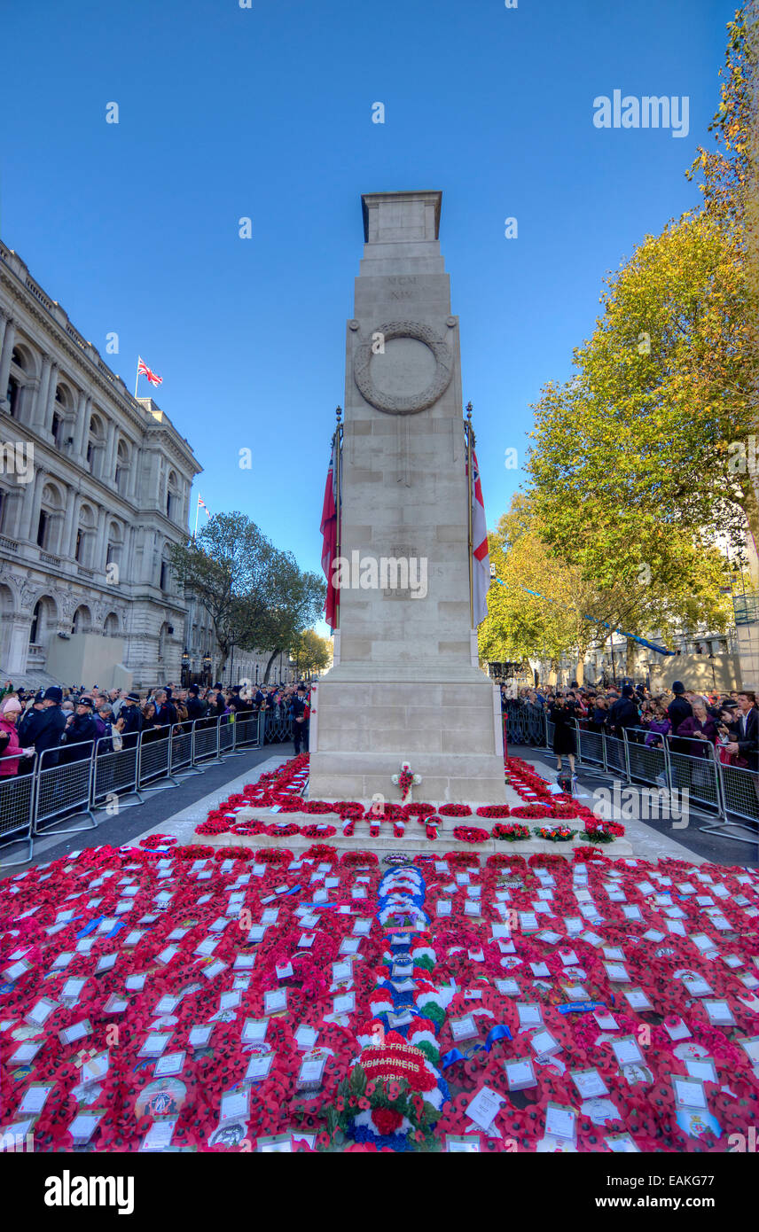 Cénotaphe à Londres le jour de l'armistice Banque D'Images