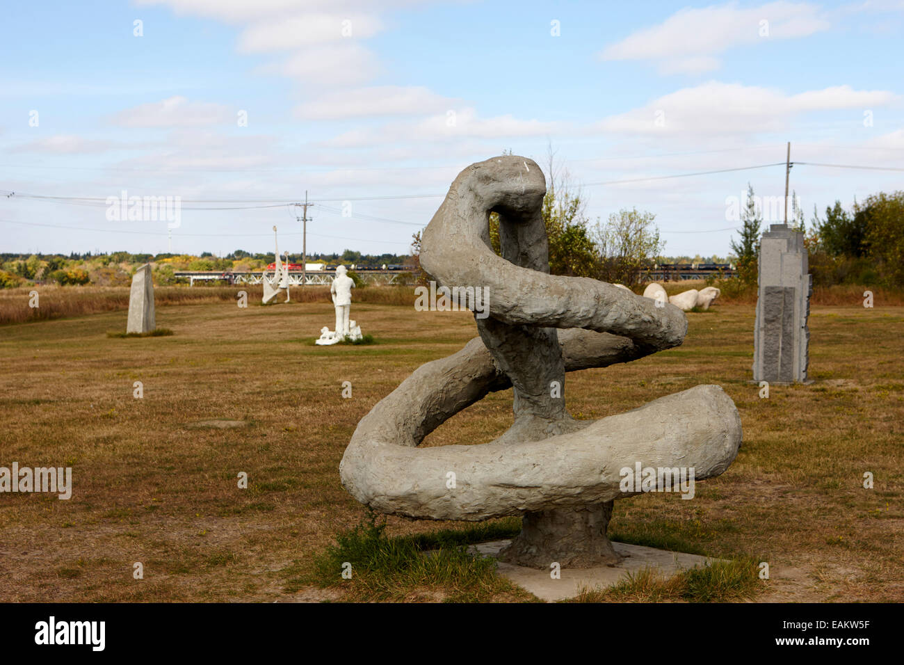 Jardin de sculptures de l'université de Saskatoon Saskatchewan Canada Banque D'Images