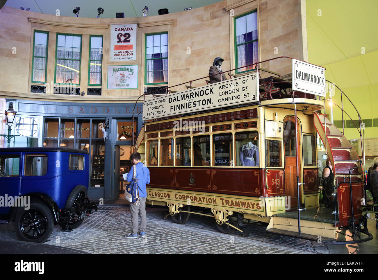 Le Musée des Transports de Glasgow Riverside, dans la zone de régénération, l'affichage de Glasgow est riche, patrimoine industriel, en Ecosse. Banque D'Images