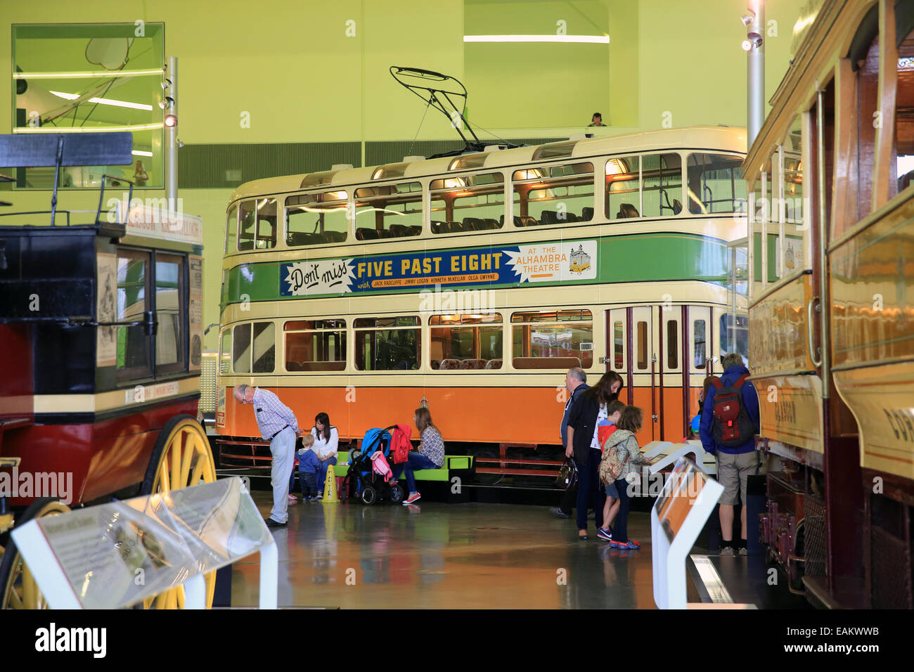 Le Musée des Transports de Glasgow Riverside, dans la zone de régénération, l'affichage de Glasgow est riche, patrimoine industriel, en Ecosse. Banque D'Images