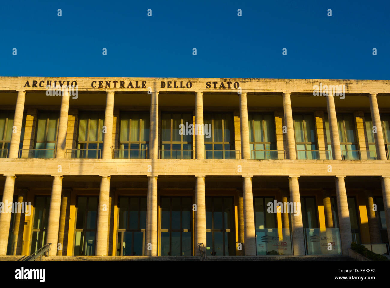 Archivo Centrale dello Stato, Archives d'Etat, du gouvernement et du quartier financier d'EUR, Rome, Italie Banque D'Images