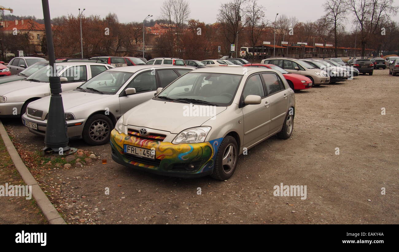 Vilnius,Lituanie. Ugly car tuning. Banque D'Images
