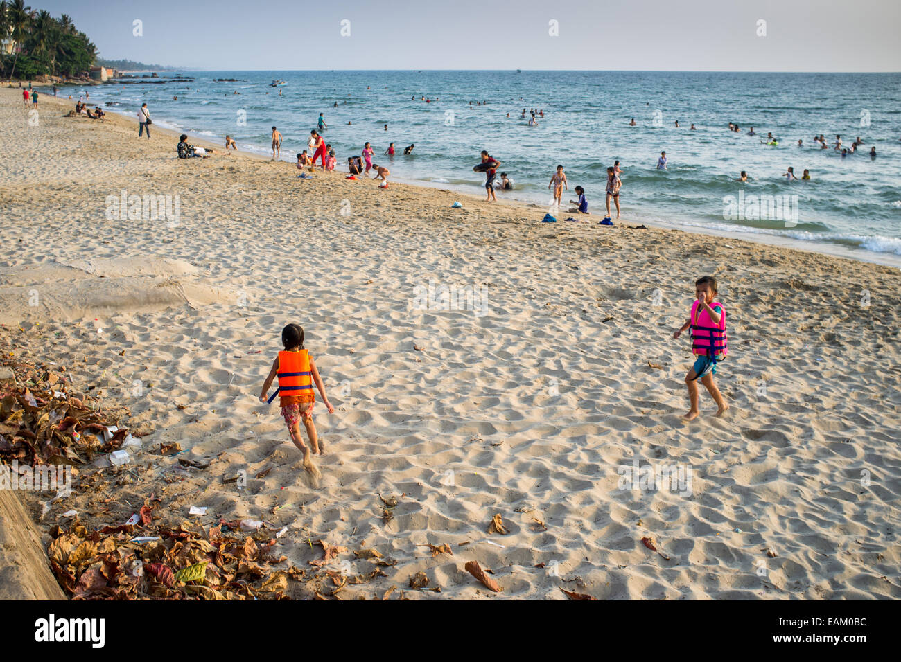 Plage des sections locales, Duong Dong, Phu Quoc Island, Vietnam, Asie Banque D'Images