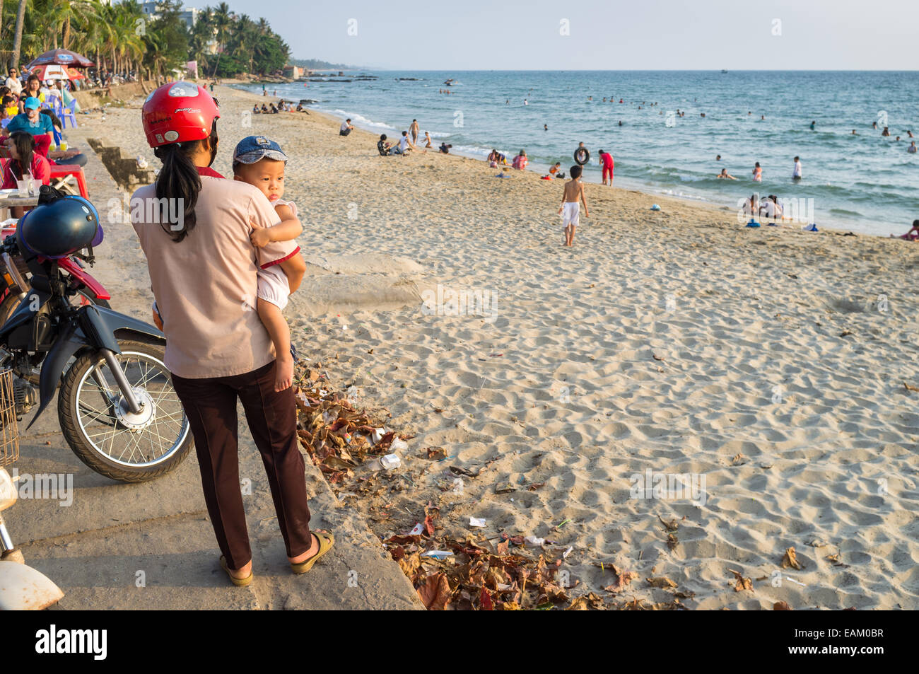 Plage des sections locales, Duong Dong, Phu Quoc Island, Vietnam, Asie Banque D'Images