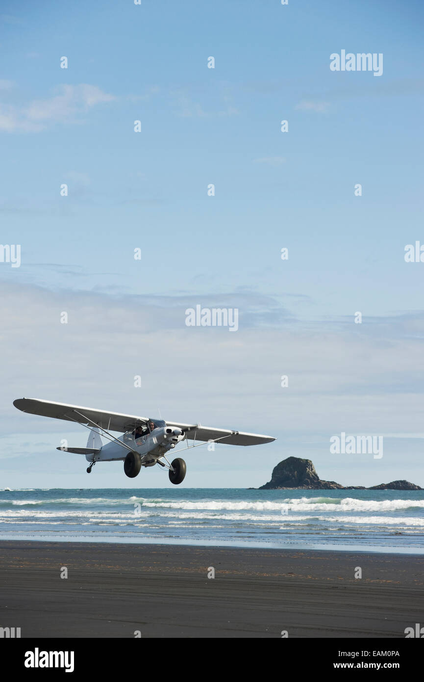 L'Alaska,avion,plage,avion de brousse,Coast Banque D'Images