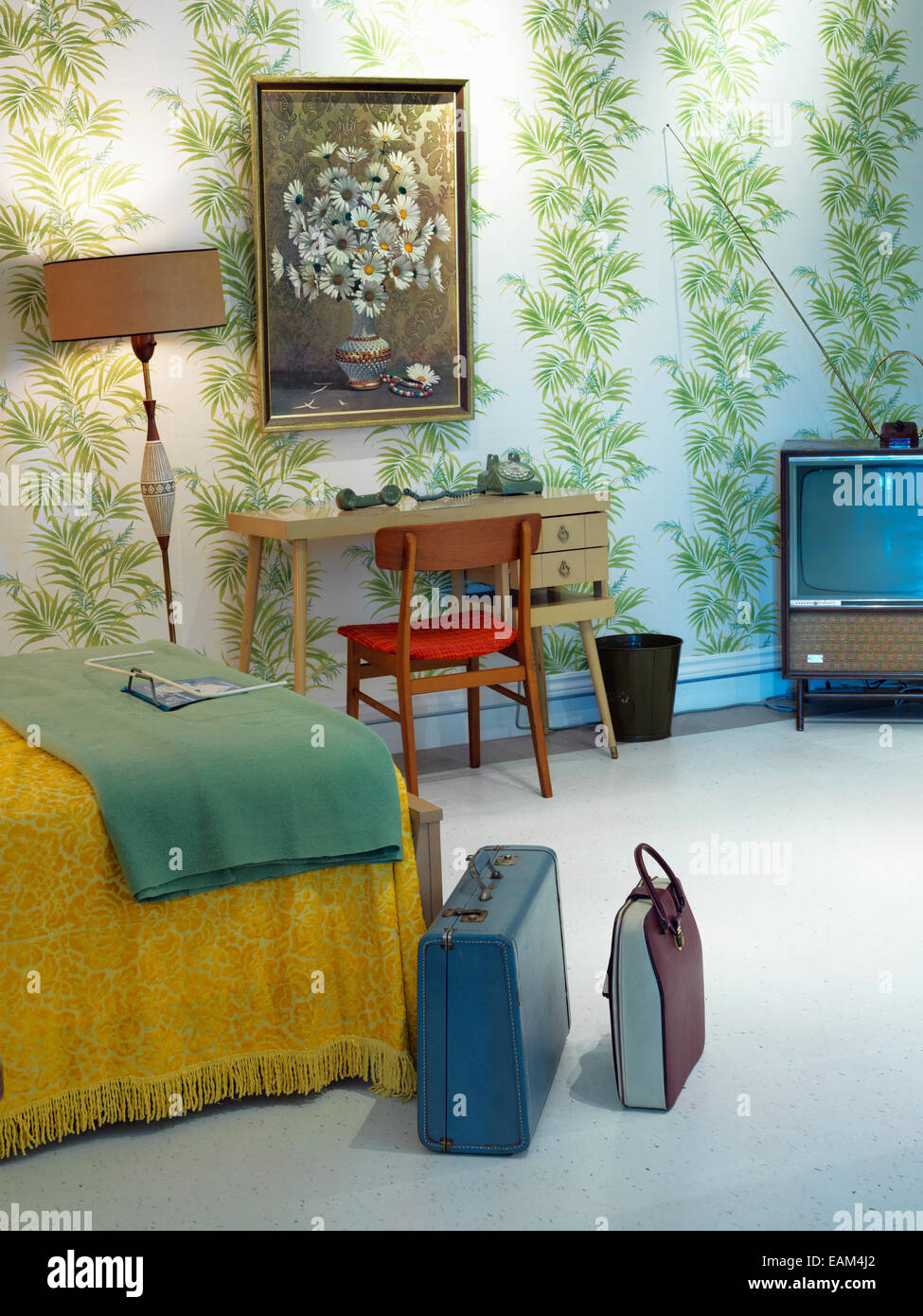 Canada, Ontario, Niagara Falls, Niagara Falls Museum, intérieur de 1960 motel afficher Banque D'Images