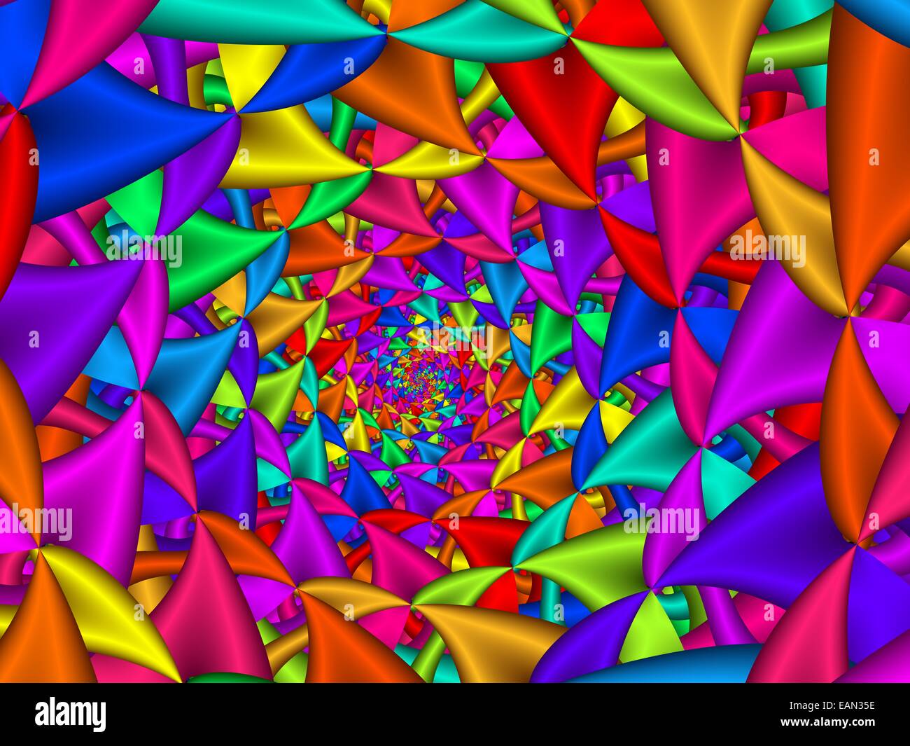 Belle Spirale Arc-en-ciel psychédélique Banque D'Images