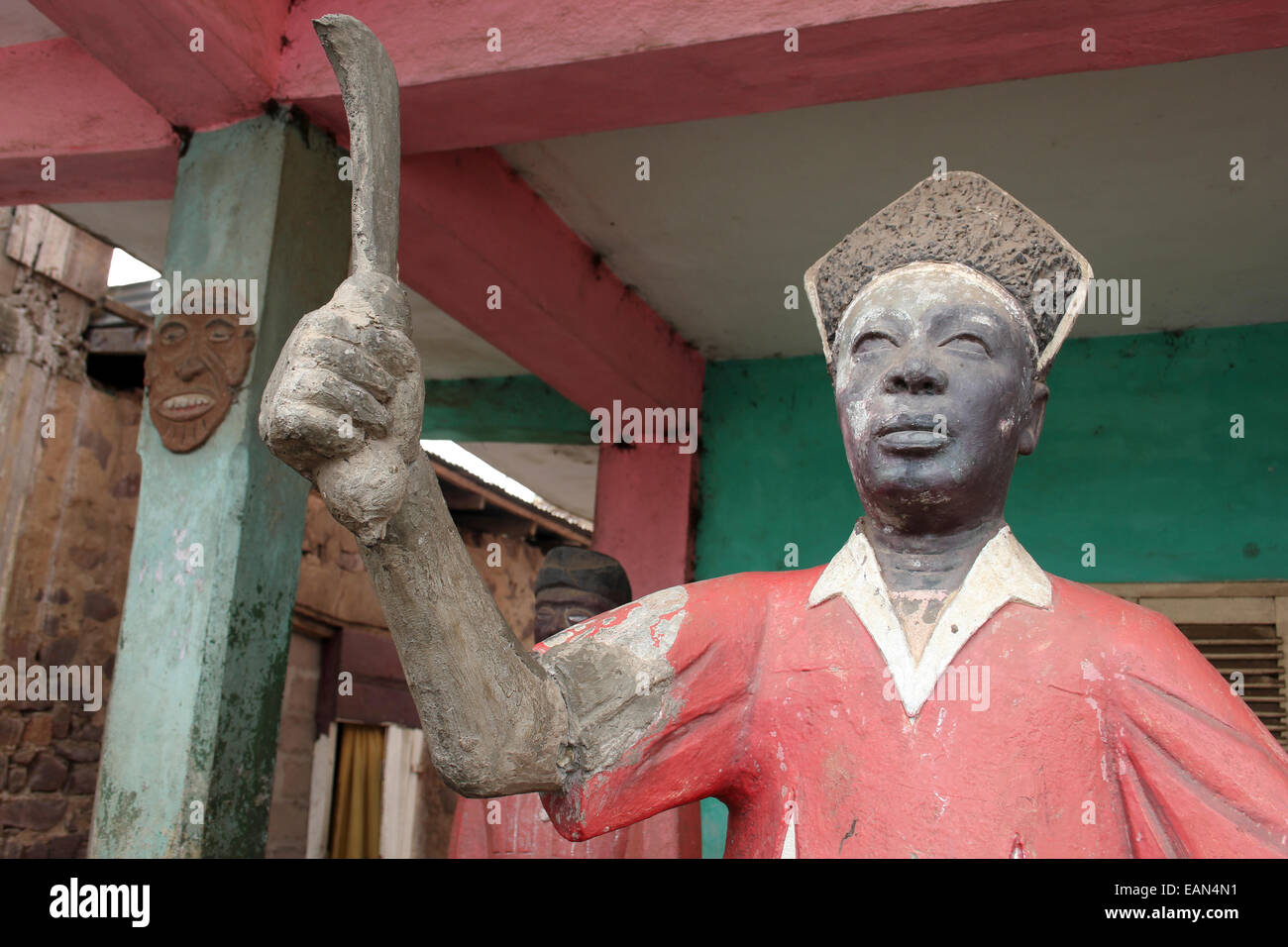 Posuban culte de la Fante Asafo, entreprises Ghana Banque D'Images