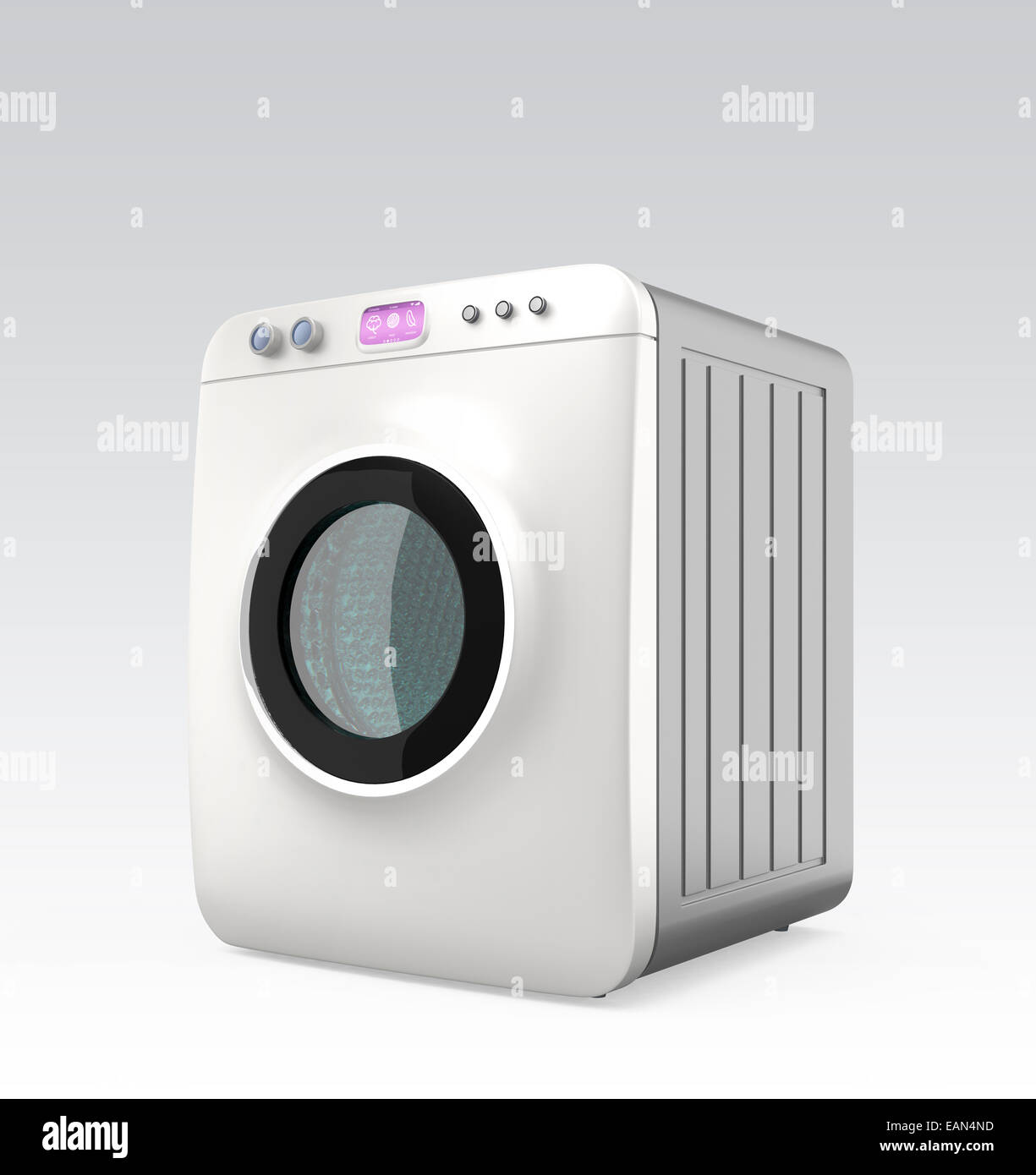 Machine de lavage avec écran tactile. Concept pour IoT ( Internet des objets) Banque D'Images