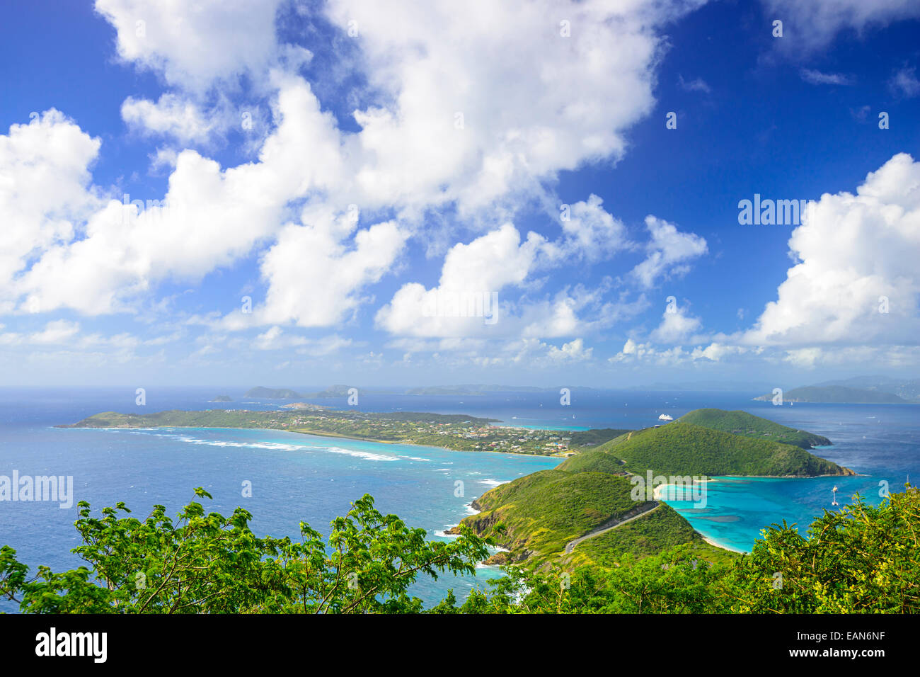 Virgin Gorda dans les îles Vierges britanniques des Caraïbes. Banque D'Images